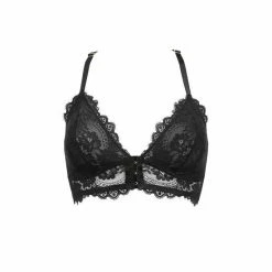 Pour Moi Black India Eyelash Lace Front Fastening Non Wired Bralette -Pour Moi Shop unnamed file 10