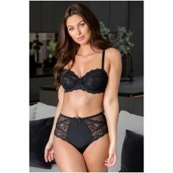 Pour Moi Black Flora Deep Brief -Pour Moi Shop unnamed file 1022
