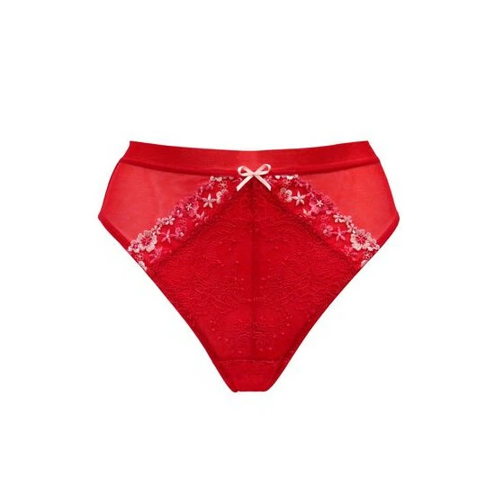 Pour Moi Red Gigi High Leg Brief 6 Pour Moi Red Gigi High Leg Brief - Image 6