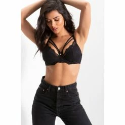 Pour Moi Black Statement Padded Bra