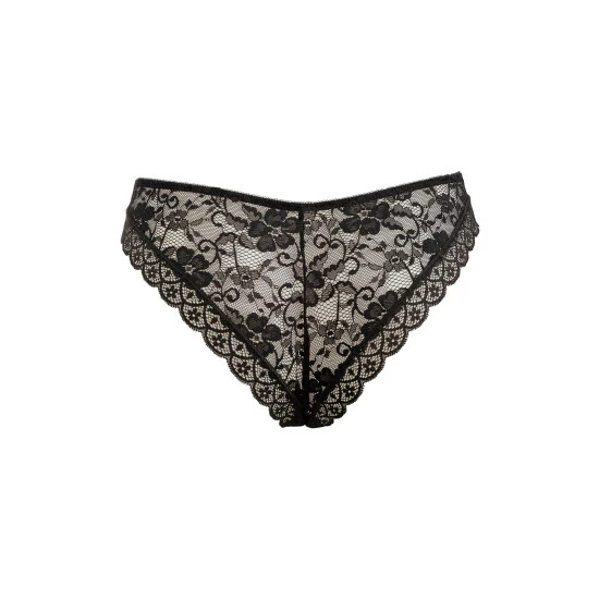 Pour Moi Black Rebel Brazilian Lace Brief 3 Pour Moi Black Rebel Brazilian Lace Brief - Image 3