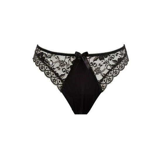 Pour Moi Black Rebel Brazilian Lace Brief 4 Pour Moi Black Rebel Brazilian Lace Brief - Image 4