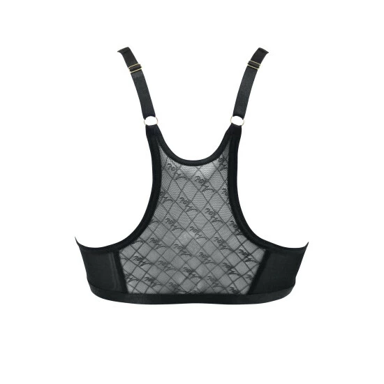 Pour Moi Black Logo Mania Front Fastening Non Wired Bralette 5 Pour Moi Black Logo Mania Front Fastening Non Wired Bralette - Image 5