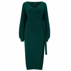 Pour Moi Green Elle Knit Midi Wrap Dress -Pour Moi Shop unnamed file 1538