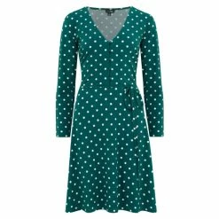 Pour Moi Green Bella Slinky Recycled Jersey Long Sleeve Dress -Pour Moi Shop unnamed file 1602