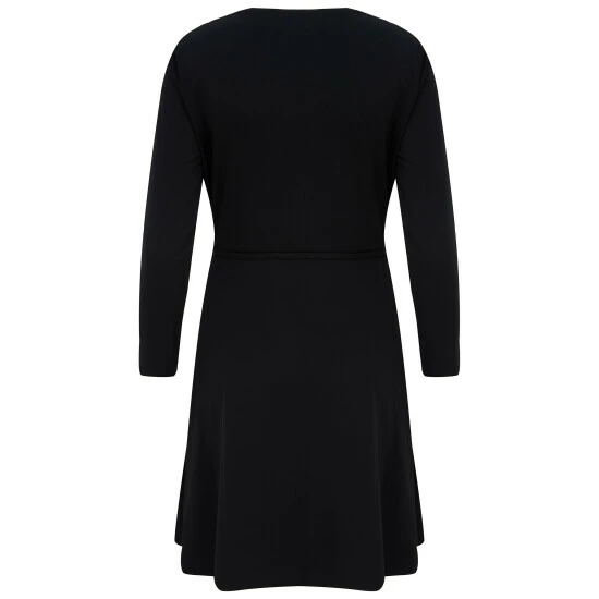 Pour Moi Black Bella Slinky Long Sleeve Tea Dress 5 Pour Moi Black Bella Slinky Long Sleeve Tea Dress - Image 5