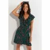 Pour Moi Green Woven Frill Wrap Beach Dress