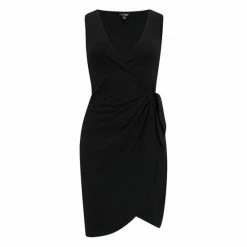 Pour Moi Black Bryony Slinky Recycled Jersey Sleeveless Mini Dress -Pour Moi Shop unnamed file 1622