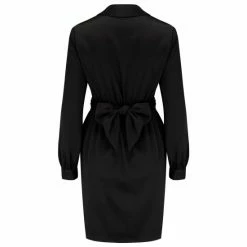 Pour Moi Black Maisie Satin Wrap Front Collar Mini Dress 4 Pour Moi Black Maisie Satin Wrap Front Collar Mini Dress -Pour Moi Shop unnamed file 1640