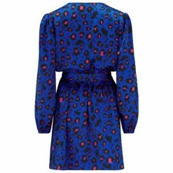 Pour Moi Blue Millie Faux Wrap Woven Satin Dress -Pour Moi Shop unnamed file 1668