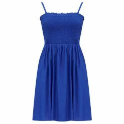 Pour Moi Cobalt Blue Removable Straps Shirred Bodice Short Dress -Pour Moi Shop unnamed file 1673