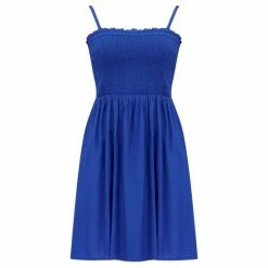 Pour Moi Cobalt Blue Removable Straps Shirred Bodice Short Dress -Pour Moi Shop unnamed file 1675