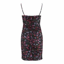 Pour Moi Black Floral Elena Stretch Satin Bodycon Mini Dress -Pour Moi Shop unnamed file 1689