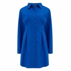 Pour Moi Black Cotton Poplin Inverted Pleat Waist Shirt Dress -Pour Moi Shop unnamed file 1699