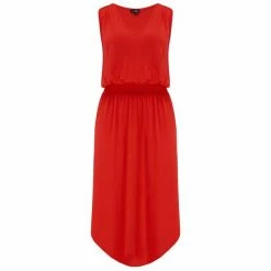 Pour Moi Blue Jenny Shirred Waist Midi Jersey Dress -Pour Moi Shop unnamed file 1732