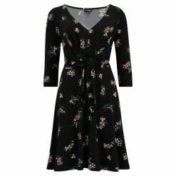 Pour Moi Black Blair Slinky Recycled Jersey Tie Waist Dress -Pour Moi Shop unnamed file 1746