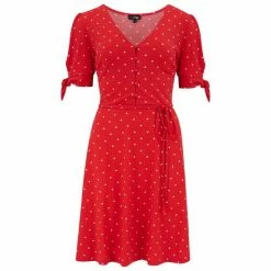 Pour Moi Black Floral Bella Slinky Recycled Jersey Tie Sleeve Tea Dress -Pour Moi Shop unnamed file 1758