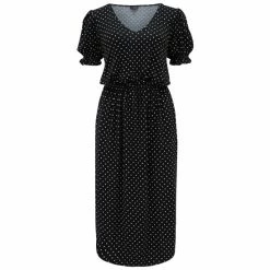 Pour Moi Black Jenny Puff Sleeve Jersey Midi Dress -Pour Moi Shop unnamed file 1761