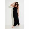 Pour Moi Black Jersey Bandeau Split Maxi Dress