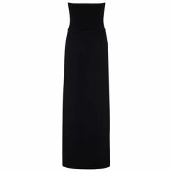 Pour Moi Black Jersey Bandeau Split Maxi Dress -Pour Moi Shop unnamed file 1768