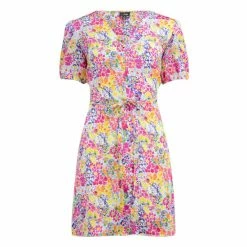 Pour Moi White Floral Margot Woven Satin Short Tea Dress -Pour Moi Shop unnamed file 1795