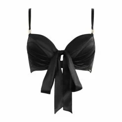 Pour Moi Black India Satin Padded Longline Bra -Pour Moi Shop unnamed file 180