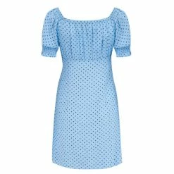 Pour Moi Blue Emma Puff Sleeve Woven Mini Dress -Pour Moi Shop unnamed file 1819