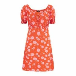 Pour Moi Blue Emma Puff Sleeve Woven Mini Dress -Pour Moi Shop unnamed file 1821