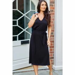 Pour Moi Black Jessie Notch Neck Jersey Midi Dress -Pour Moi Shop unnamed file 1833