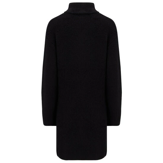 Pour Moi Black Frankie Chunky Knit Roll Neck Dress 5 Pour Moi Black Frankie Chunky Knit Roll Neck Dress - Image 5