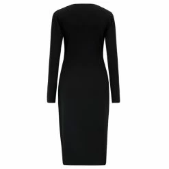 Pour Moi Black Bryony Slinky Recycled Jersey Bodycon Midi Dress -Pour Moi Shop unnamed file 1885
