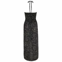 Pour Moi Black & White Spot Halter Neck Strap Shirred Bodice Maxi Dress -Pour Moi Shop unnamed file 1892