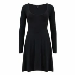 Pour Moi Black Bailey Slinky Recycled Jersey Skater Dress -Pour Moi Shop unnamed file 1939