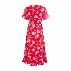 Pour Moi Pink Frill Detail Woven Wrap Dress -Pour Moi Shop unnamed file 1961
