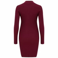 Pour Moi Pink Eva Ecovero Rib Knit V Neck Collar Mini Dress -Pour Moi Shop unnamed file 1984