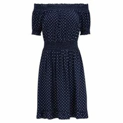 Pour Moi Blue Eloise Puff Sleeve Woven Bardot Dress -Pour Moi Shop unnamed file 1995