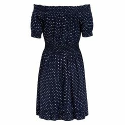 Pour Moi Blue Eloise Puff Sleeve Woven Bardot Dress -Pour Moi Shop unnamed file 1996