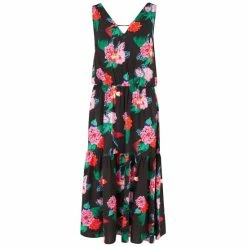 Pour Moi Black Floral Woven V Neck Tiered Midi Beach Dress -Pour Moi Shop unnamed file 2000