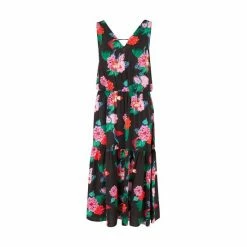 Pour Moi Black Floral Woven V Neck Tiered Midi Beach Dress -Pour Moi Shop unnamed file 2002