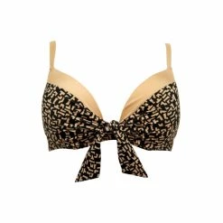 Pour Moi Black Casablanca Lightly Padded Underwired Tie Front Top -Pour Moi Shop unnamed file 2057