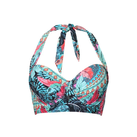 Pour Moi Blue Turquoise Soleil Lightly Padded Underwired Multiway Longline Bikini 4 Pour Moi Blue Turquoise Soleil Lightly Padded Underwired Multiway Longline Bikini - Image 4