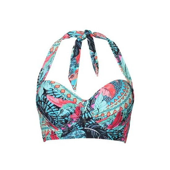 Pour Moi Blue Turquoise Soleil Lightly Padded Underwired Multiway Longline Bikini 6 Pour Moi Blue Turquoise Soleil Lightly Padded Underwired Multiway Longline Bikini - Image 6