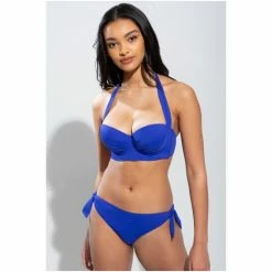 Pour Moi Dark Blue Soleil Lightly Padded Underwired Multiway Longline Bikini