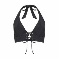 Pour Moi Black India Recycled Longline Underwired Halter Top -Pour Moi Shop unnamed file 2089