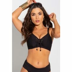 Pour Moi Black Sol Beach Underwired Rope Top