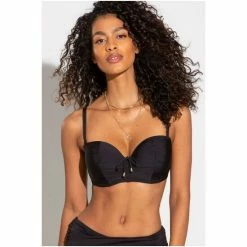 Pour Moi Black Santa Cruz Strapless Lightly Padded Underwired Top