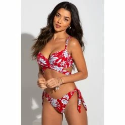 Alternative view of Pour Moi Red Freedom Lightly Padded Underwired Wrap Top