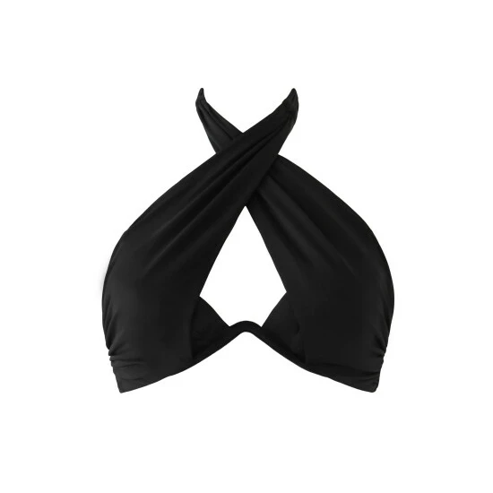 Pour Moi Black Space Halter Underwired Wrap Cut Out Top 4 Pour Moi Black Space Halter Underwired Wrap Cut Out Top - Image 4