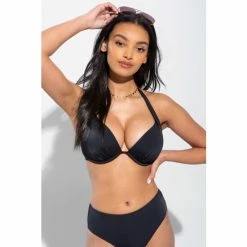 Alternative view of Pour Moi Black LBB Padded Plunge Top