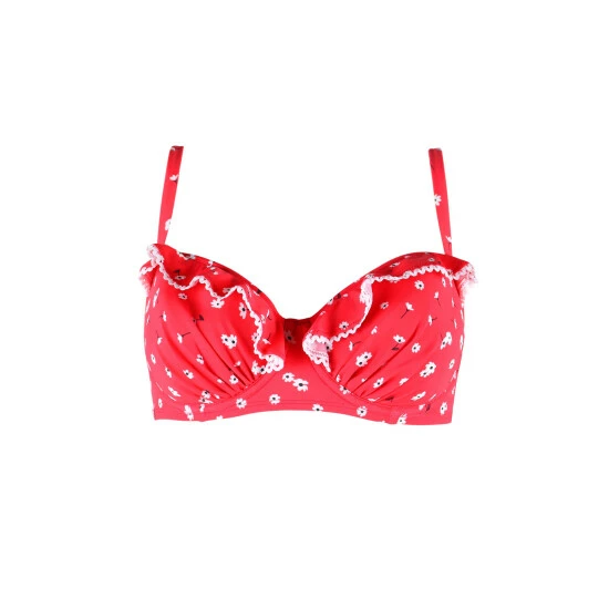 Pour Moi Red Sunset Beach Lightly Padded Underwired Top 4 Pour Moi Red Sunset Beach Lightly Padded Underwired Top - Image 4